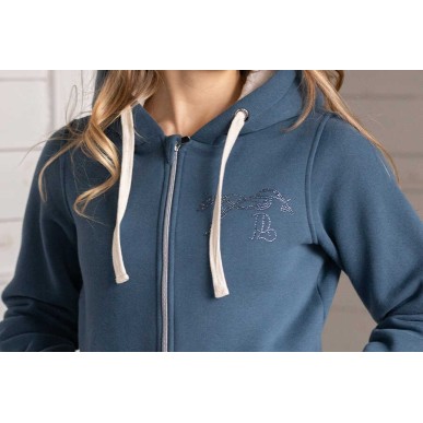 Sweat à capuche Pénélope Tressy denim