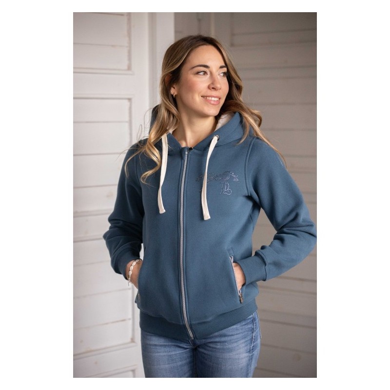 Sweat à capuche Pénélope Tressy denim Sweat à capuche Pénélope Tressy denim