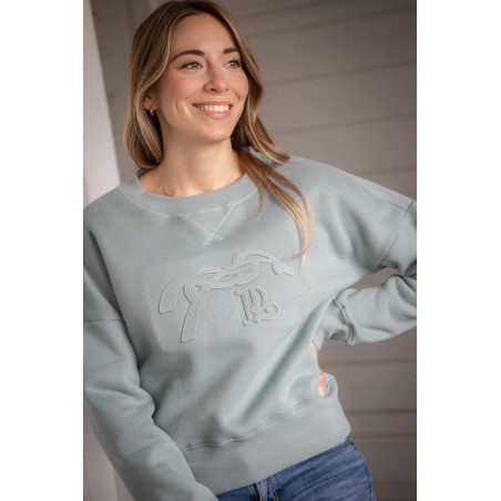 Sweat Pénélope Bianca vert sauge