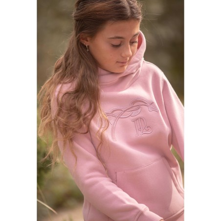 Sweat à capuche enfant Pénélope Polly rose
