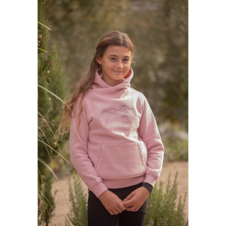 Sweat à capuche enfant Pénélope Polly rose