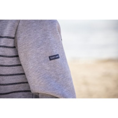 Sweat à capuche enfant Pénélope Océane gris/ marine