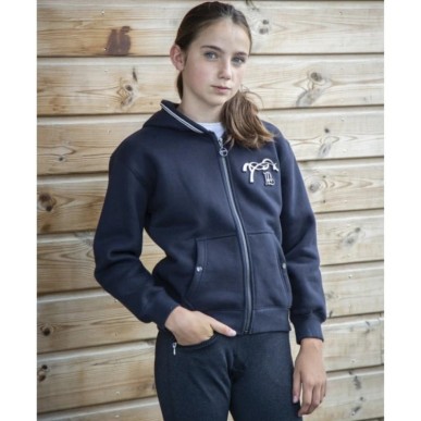 Sweat à capuche zippé enfant Pénélope Favorite marine T.U