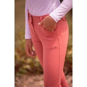 Pantalon d'équitation enfant Pénélope Elegance vieux rose