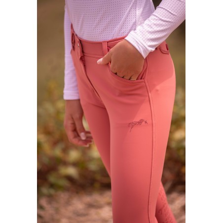 Pantalon d'équitation enfant Pénélope Elegance vieux rose