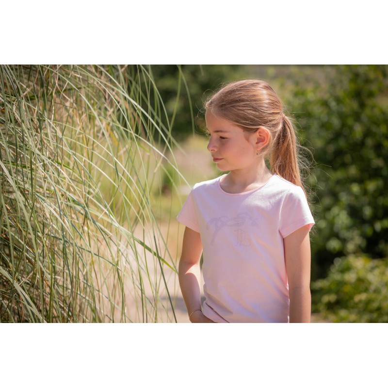 T-shirt enfant Pénélope Iconic strass rose