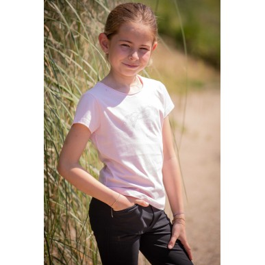 T-shirt enfant Pénélope Iconic strass rose