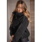 Sweat à capuche zippé Pénélope Miwi noir Sweat à capuche zippé Pénélope Miwi noir