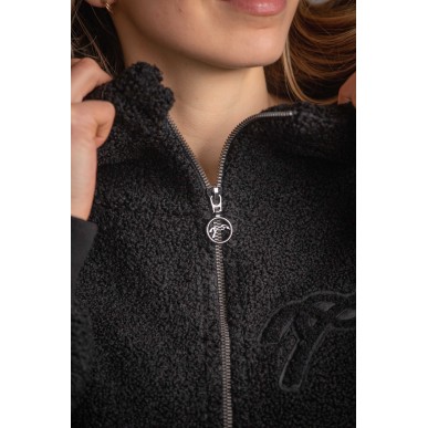 Sweat à capuche zippé Pénélope Miwi noir