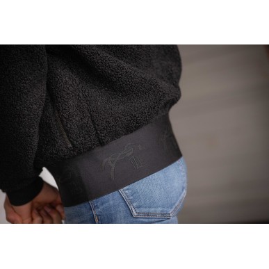 Sweat à capuche zippé Pénélope Miwi noir