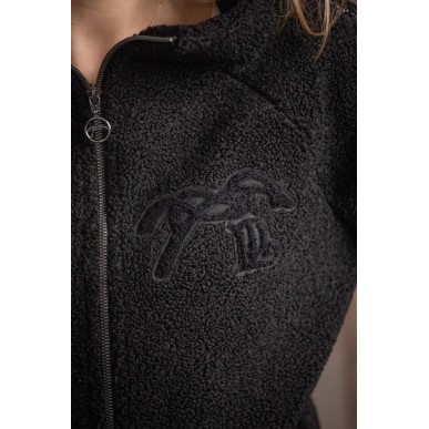 Sweat à capuche zippé Pénélope Miwi noir