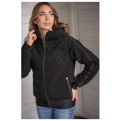 Sweat à capuche zippé Pénélope Miwi noir