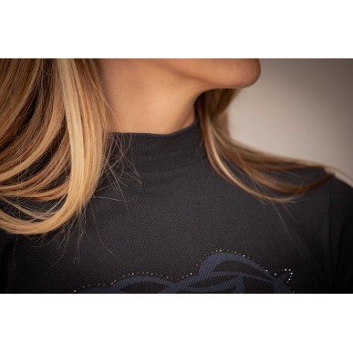 Polo manches longues Pénélope Maddie anthracite