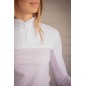 Polo de compétition manches longues Pénélope Debbie blanc/rose Polo de compétition manches longues Pénélope Debbie blanc/rose
