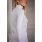 Polo de compétition manches longues Pénélope Debbie blanc/rose Polo de compétition manches longues Pénélope Debbie blanc/rose