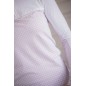 Polo de compétition manches longues Pénélope Debbie blanc/rose Polo de compétition manches longues Pénélope Debbie blanc/rose