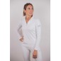 Polo de compétition manches longues Pénélope Toscane blanc