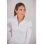 Polo de compétition manches longues Pénélope Toscane blanc