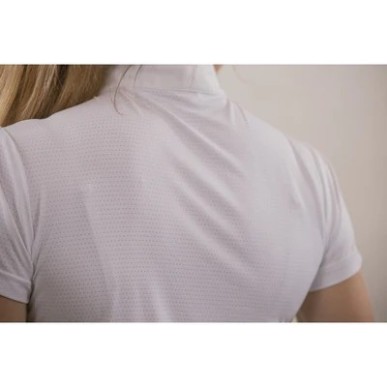 Polo de compétition manches courtes Pénélope Moon blanc