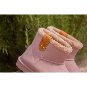 Boots fourrées Pénélope rose poudré