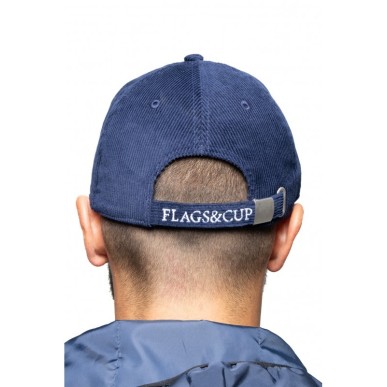 Casquette velour Flags and cup Karasok navy