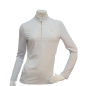 Polo de concours manches longues femme Flags and cup Andria blanc Polo de concours manches longues femme Flags and cup Andria blanc
