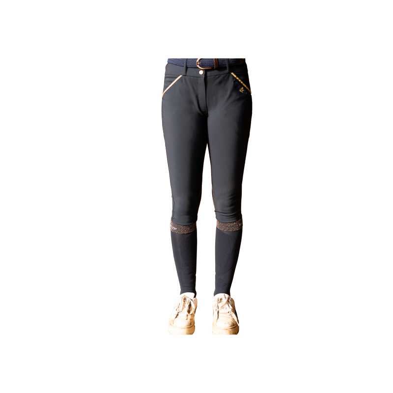 Pantalon d'équitation pour fille Flags and cup Catarina noir