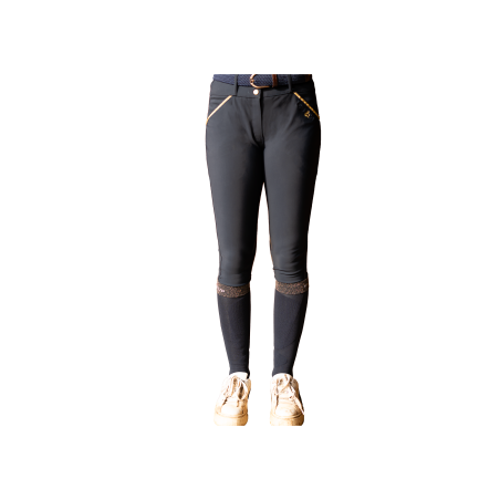 Pantalon d'équitation pour fille Flags and cup Catarina noir