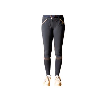 Pantalon d'équitation pour fille Flags and cup Catarina noir