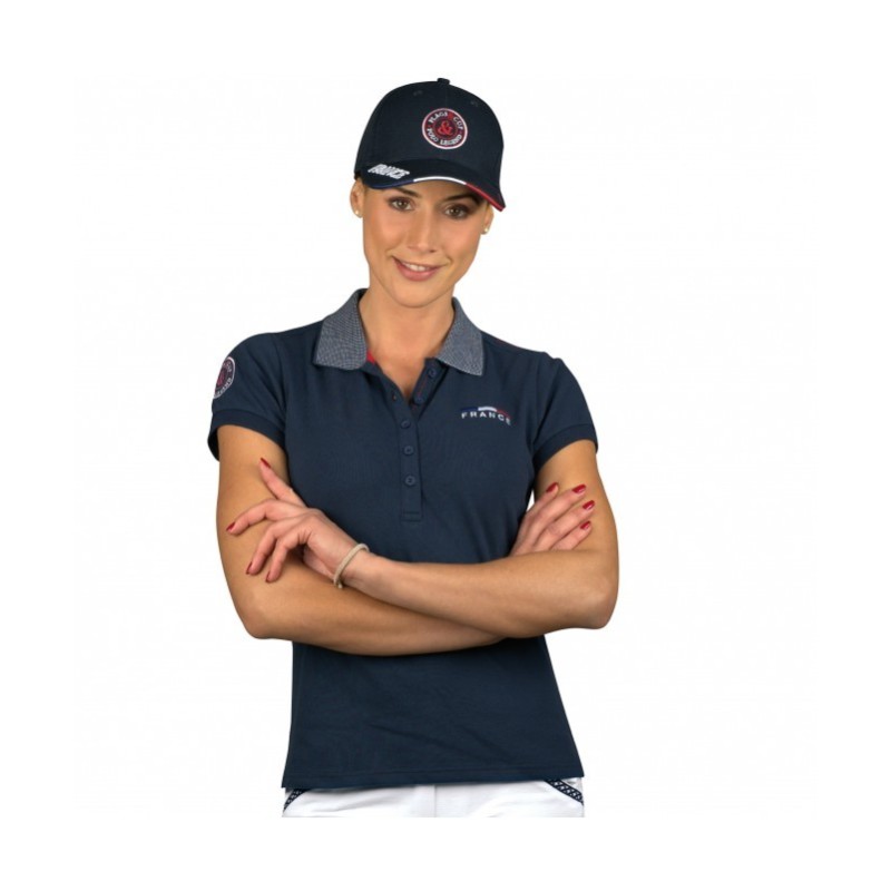 Polo fille Flags and cup France marine Polo fille Flags and cup France marine