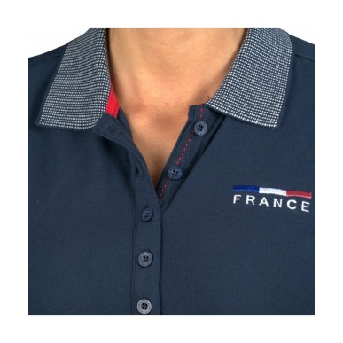Polo fille Flags and cup France marine