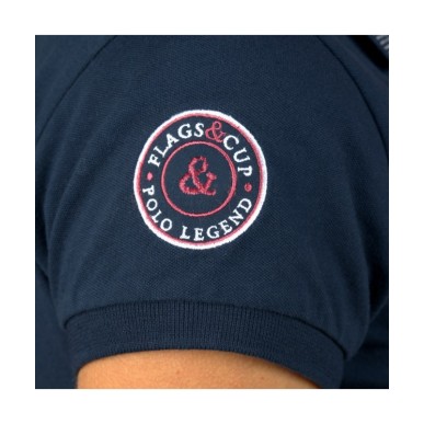 Polo fille Flags and cup France marine