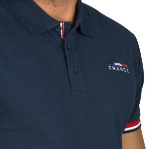 Polo garçon Flags and cup France marine