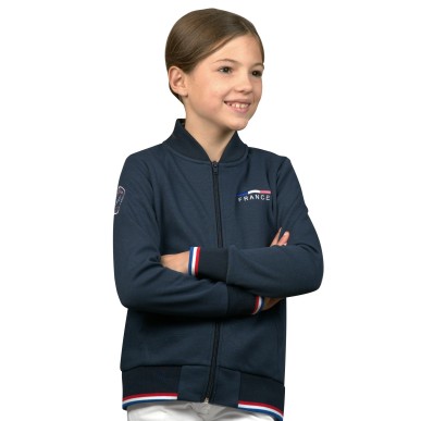 Sweat zippé enfant Flags and cup France marine