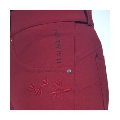 Pantalon d'équitation enfant Flags and cup Nakina rouge