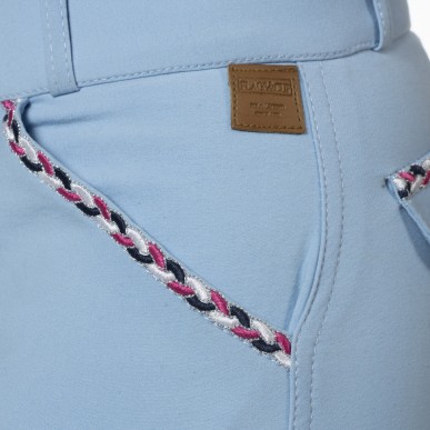 Pantalon d'équitation enfant Flags and cup Mendoza azure