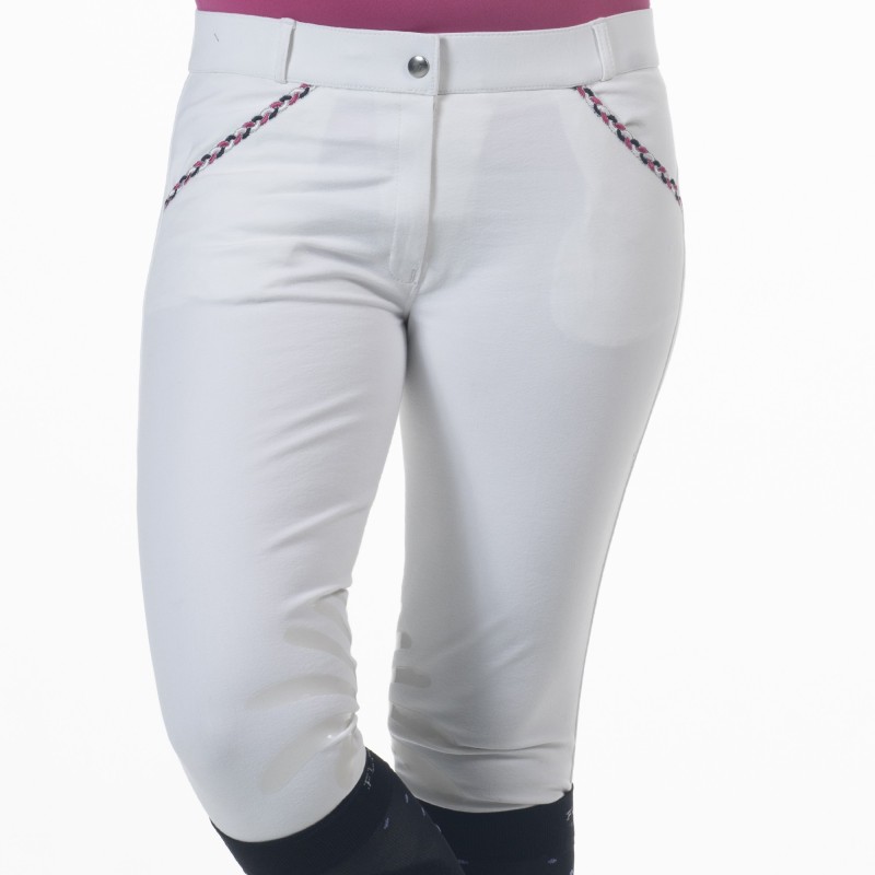 Pantalon d'équitation enfant Flags and cup Mendoza blanc