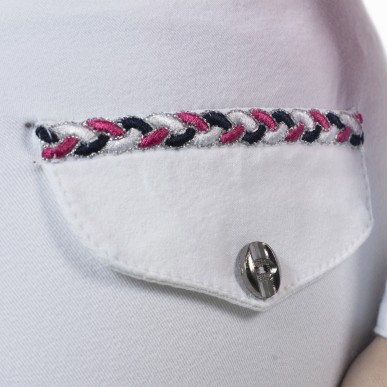 Pantalon d'équitation enfant Flags and cup Mendoza blanc