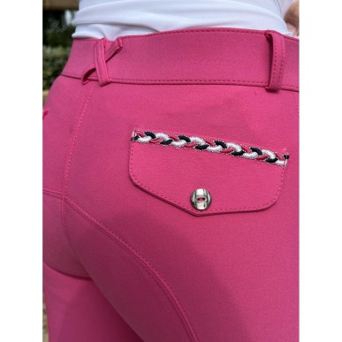 Pantalon d'équitation enfant Flags and cup Mendoza fuchsia