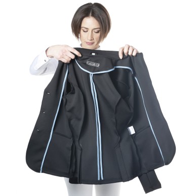Veste de concours fille Flags and cup Paloma noir/ azure
