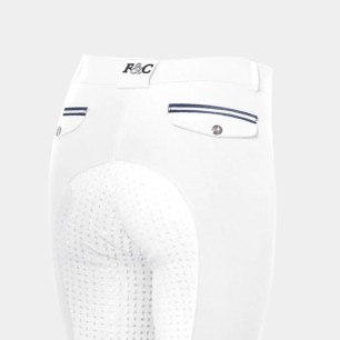 Pantalon d'équitation pour femme Flags and cup Cayenne blanc/ marine