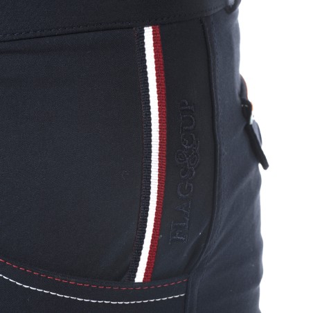 Pantalon d'équitation homme Flags and cup France édition limité marine