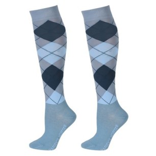 Chaussettes d'équitation Harry's horse Argyle bleu
