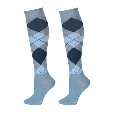 Chaussettes d'équitation Harry's horse Argyle bleu