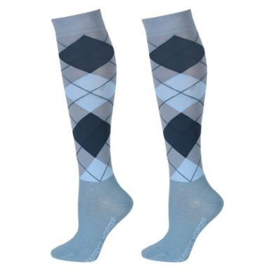 Chaussettes d'équitation Harry's horse Argyle bleu