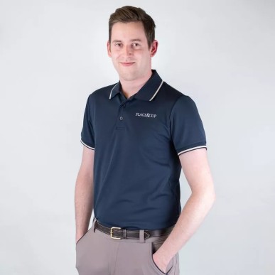 Polo homme Flags and cup Lugano marine