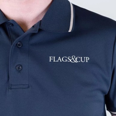 Polo homme Flags and cup Lugano marine
