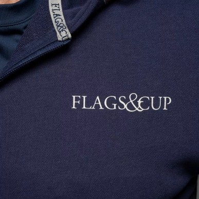 Sweat à capuche zippé homme Flags and cup Sacramento marine