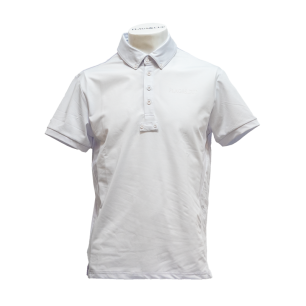 Polo de compétition manches courtes pour homme Flags and cup San Remo blanc