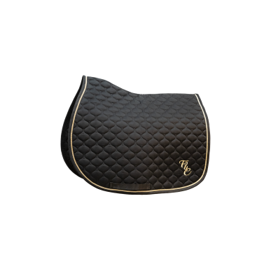 Tapis de CSO cheval Flags and cup Nossa noir